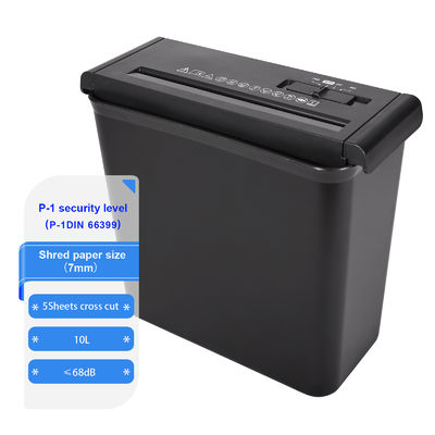 10L मिनी कार्यालय और घर के उपयोग के लिए पट्टी कट 5 शीट ए 4 दस्तावेज़ कागज shredder CS522S