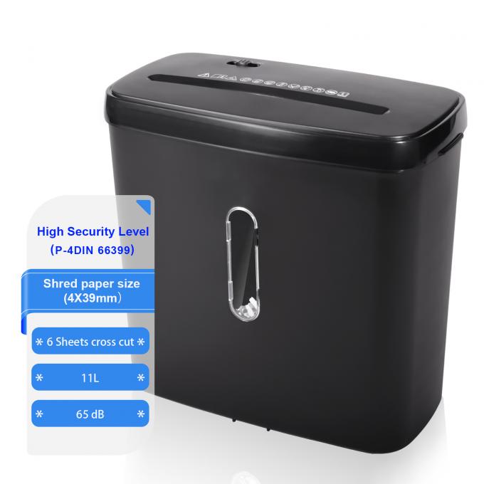 गोपनीयता संरक्षण घर के उपयोग के लिए क्रॉस कट पेपर स्क्रैडर 11 लीटर 0
