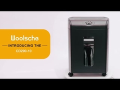 CD290P 10 शीट माइक्रो कट हेवी ड्यूटी बिजनेस पेपर 18 लीटर खींचने योग्य बिन कागज shr के साथ सीडी shredder