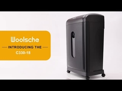 सी३३०पी-१८ सीई/ईएमसी प्रमाणित भारी ड्यूटी पेपर श्रेडर बिजनेस के लिए ३० लीटर के खींचने योग्य बिन के साथ