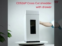 CD526P-5 घर और कार्यालय के उपयोग के लिए सफेद रंग कागज shredder मशीन 10L टोकरी बिन